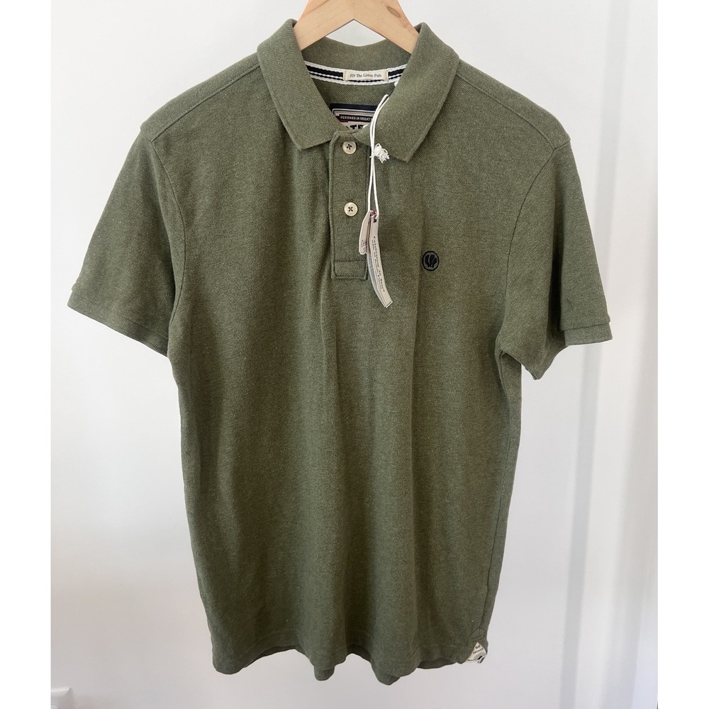NWT Fat Face Linton Organic Pique Short Sleeve London UK Polo Shirt Men's Small